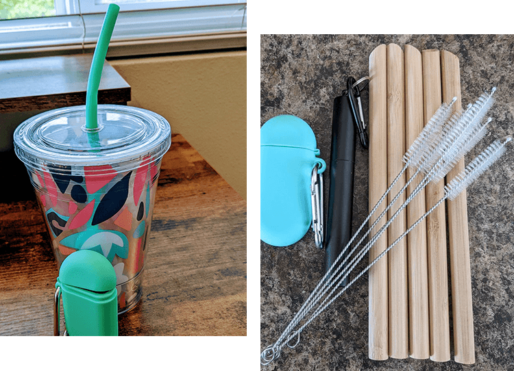 A collage of straws in different styles